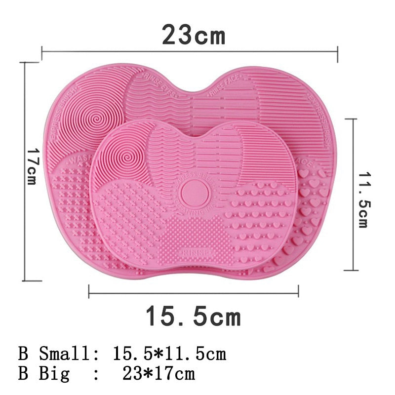 Silicone Cosmetic Brush Cleaning Pad With Suction Cup