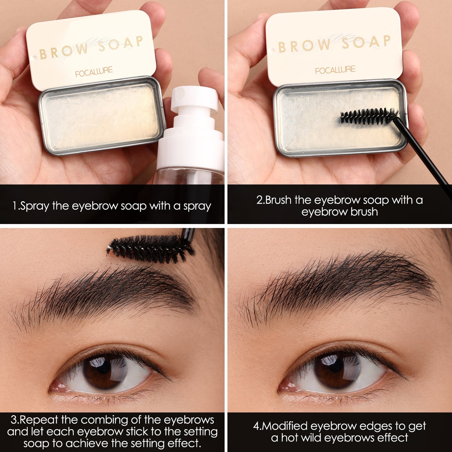 Waterproof Eyebrow Gel Wax Long-Lasting 3D Feathery Wild Styling Soap For Eye Brows