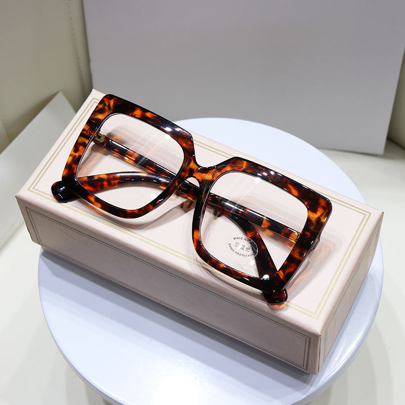 Square Fashion Retro Glasses  Anti-blue Light