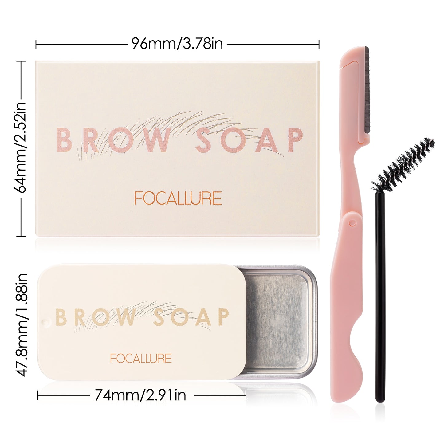 Waterproof Eyebrow Gel Wax Long-Lasting 3D Feathery Wild Styling Soap For Eye Brows