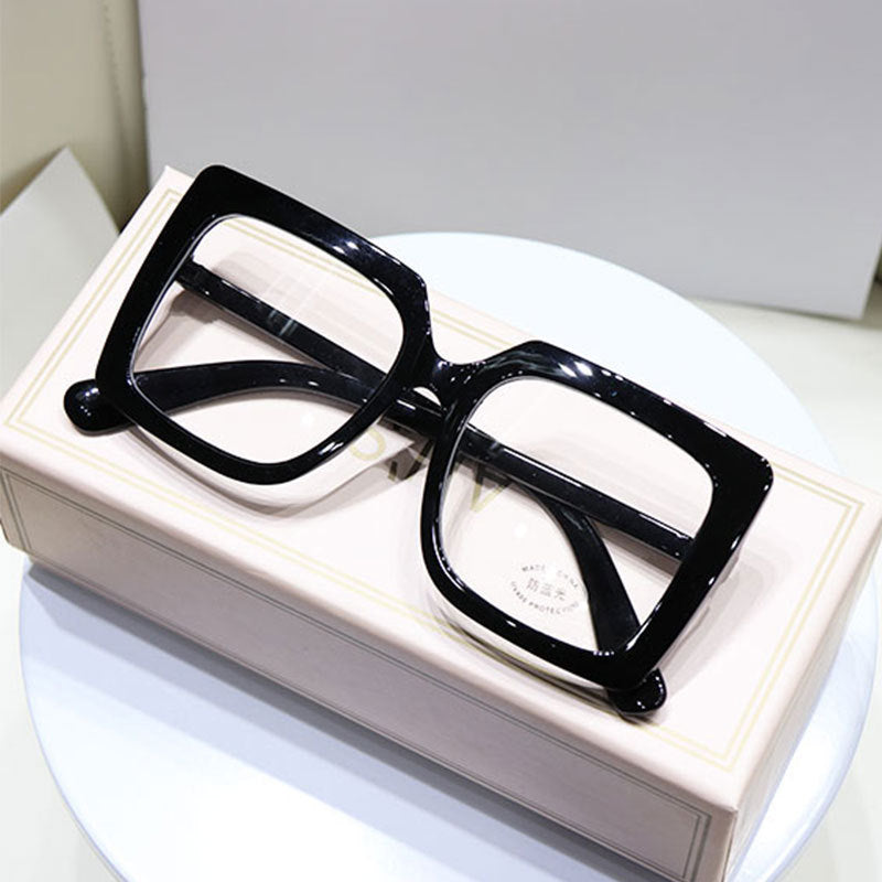 Square Fashion Retro Glasses  Anti-blue Light