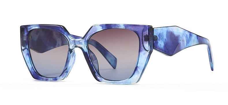 Fashion Brand Square Sunglasses Trend Unique Design Cat Eye